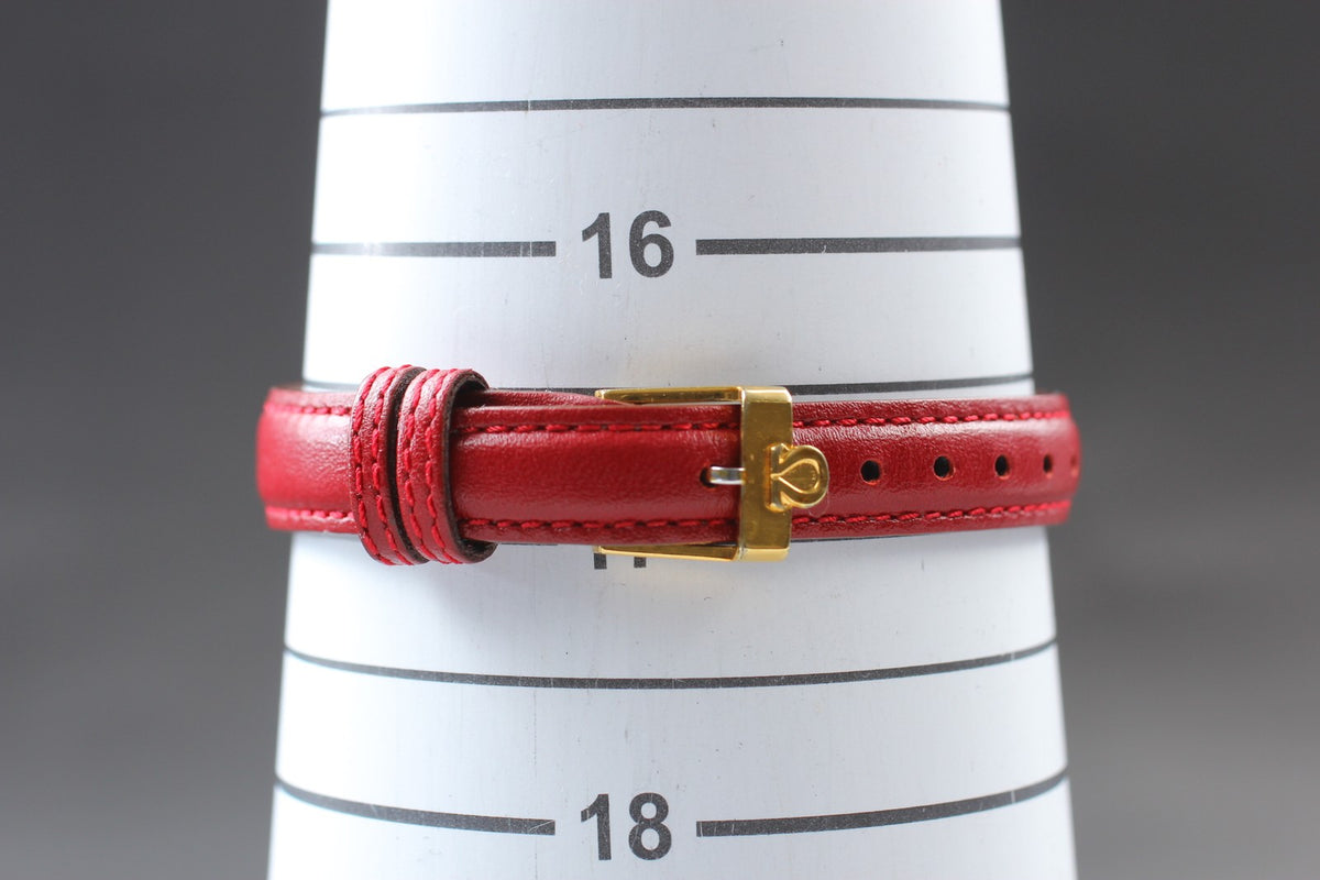 1979 Near MINT OMEGA De Ville 23mm 591.0021 Quartz Gold Dial Women's Vintage