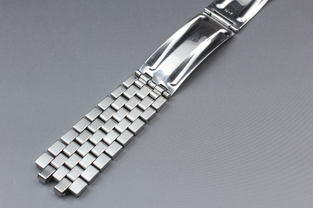 Near MINT OMEGA Brick Bracelet FF518/1040 19mm Stainless Steel Men's Vintage