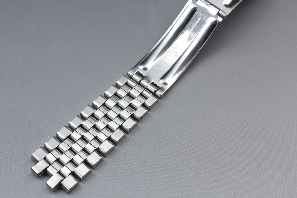 Near MINT OMEGA Brick Bracelet FF518/1040 19mm Stainless Steel Men's Vintage