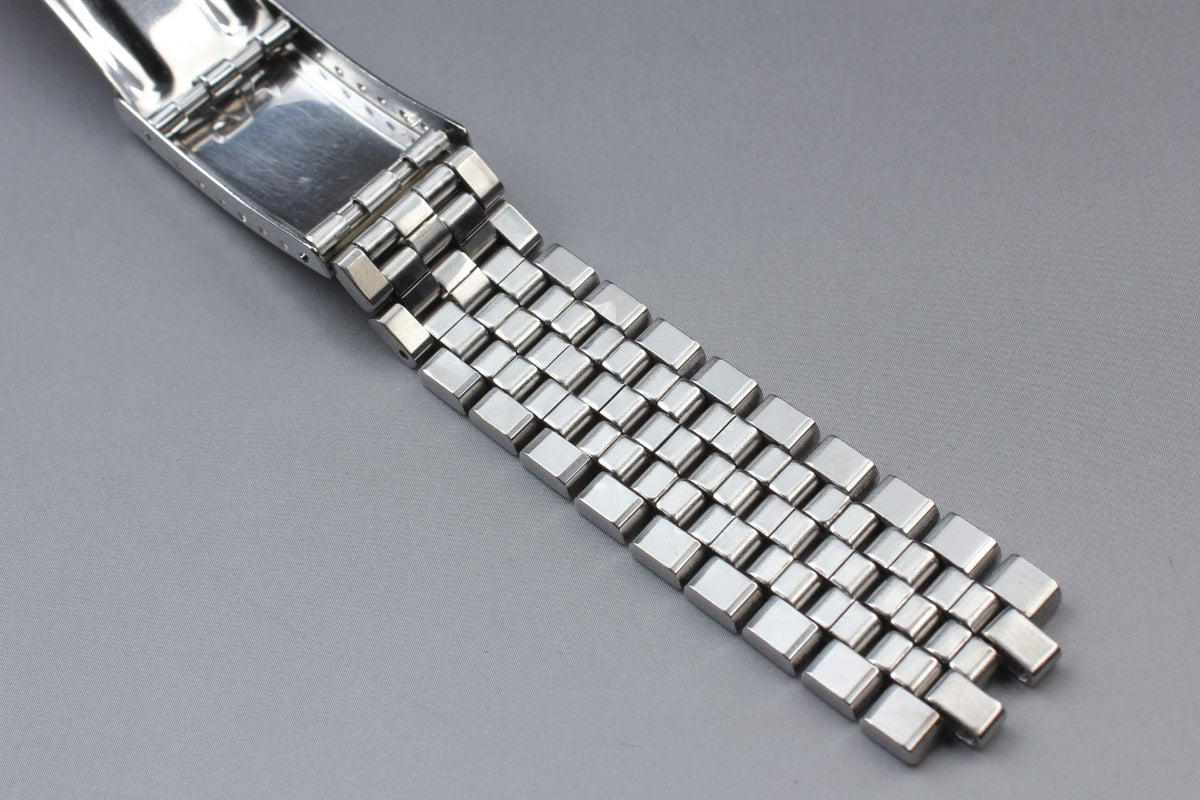Near MINT OMEGA Brick Bracelet FF518/1040 19mm Stainless Steel Men's Vintage