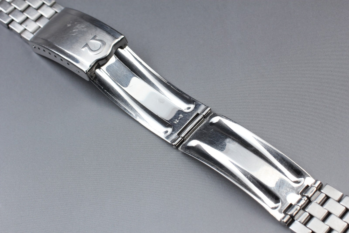 Near MINT OMEGA Brick Bracelet FF518/1040 19mm Stainless Steel Men's Vintage