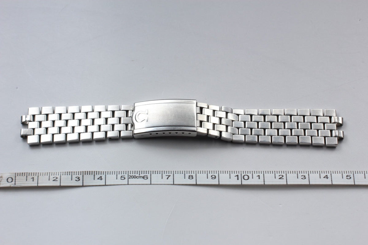 Near MINT OMEGA Brick Bracelet FF518/1040 19mm Stainless Steel Men's Vintage