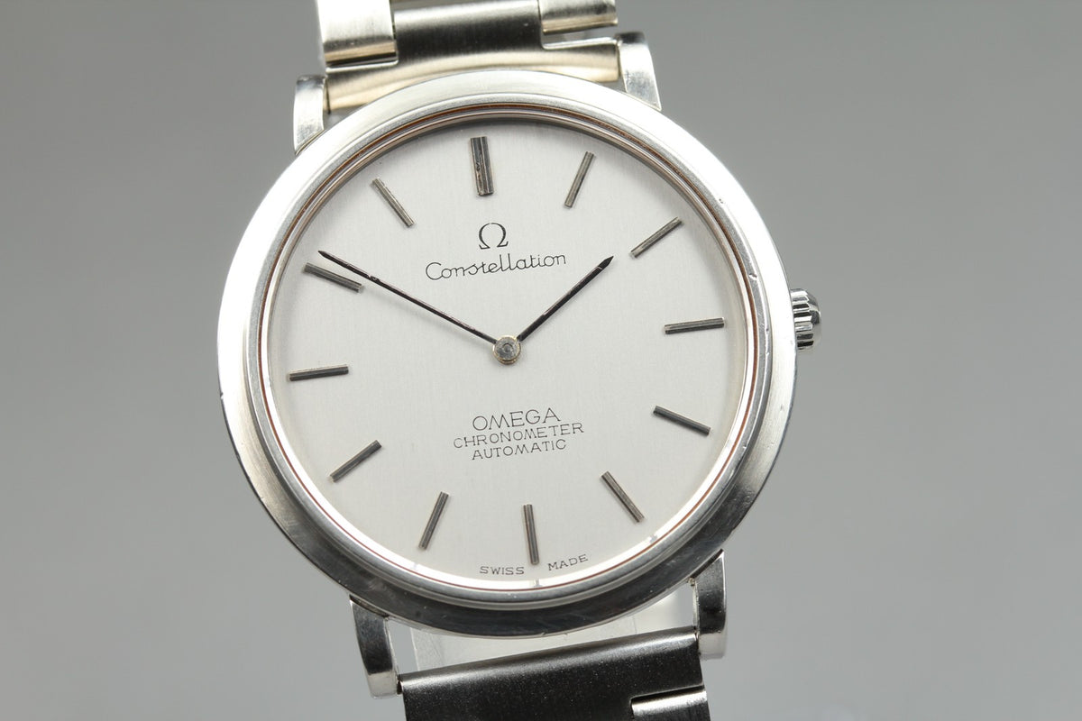 Serviced 1968 Near MINT OMEGA Constellation 34mm 157.0001 Automatic Silver Men's