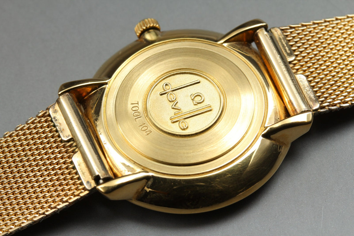 Near MINT OMEGA De Ville 33mm TOOL.104 Manual Gold Dial Men's Watch Vintage