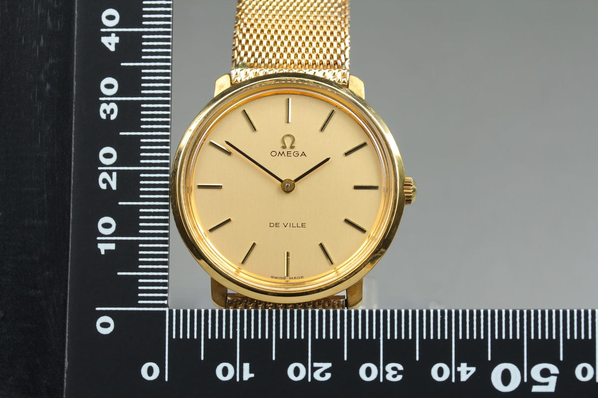 Near MINT OMEGA De Ville 33mm TOOL.104 Manual Gold Dial Men's Watch Vintage