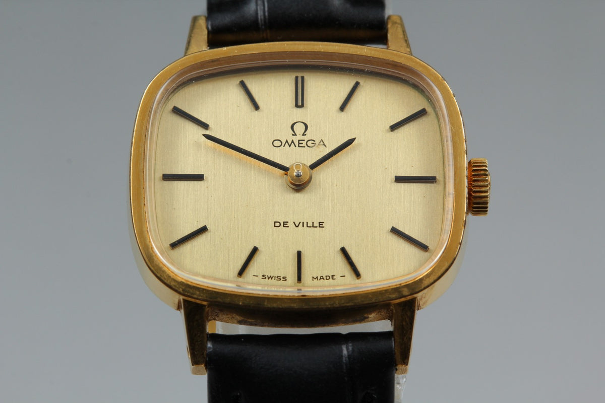 1978 Near MINT OMEGA De Ville 24mm 511.0413 Manual Gold Dial Women's Vintage