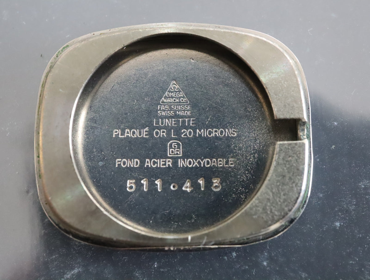 1975 Near MINT OMEGA De Ville 24mm 511.413 Manual Gold Dial Women's Vintage