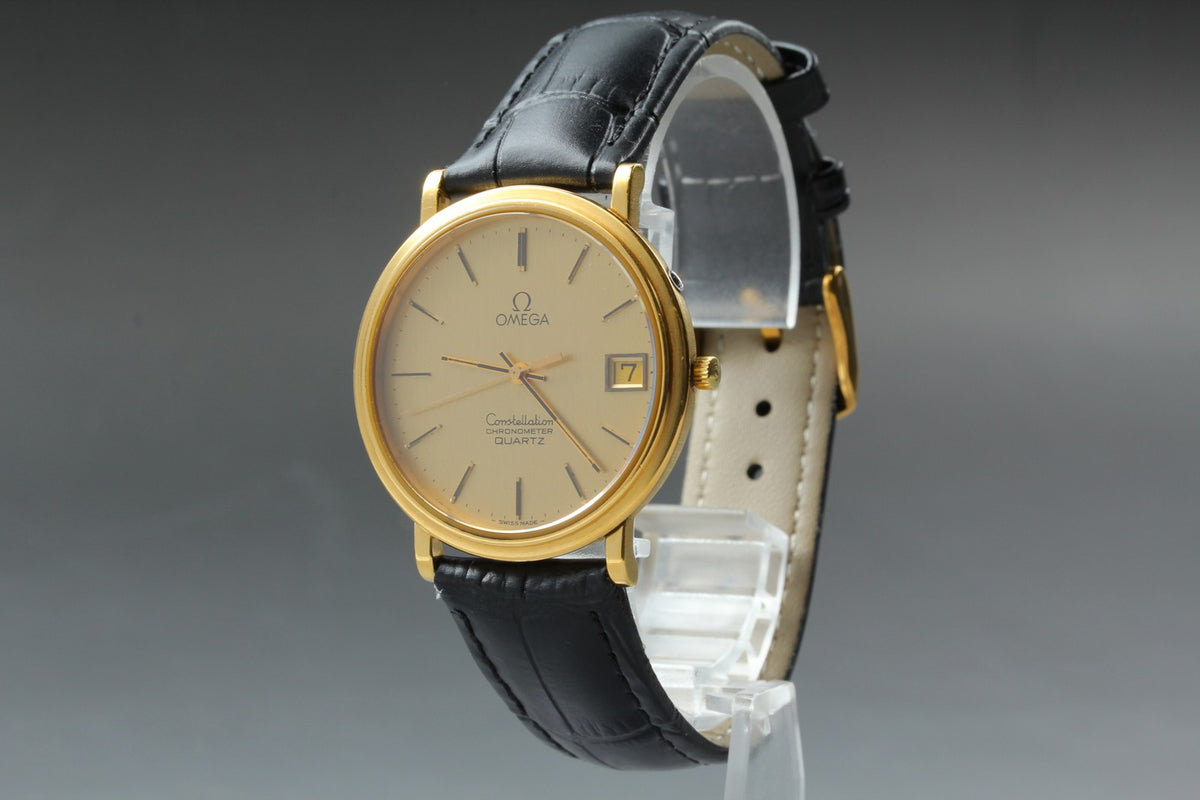 1979 Near MINT OMEGA Constellation Chronometer 35mm 198.0126 Quartz Gold Men's