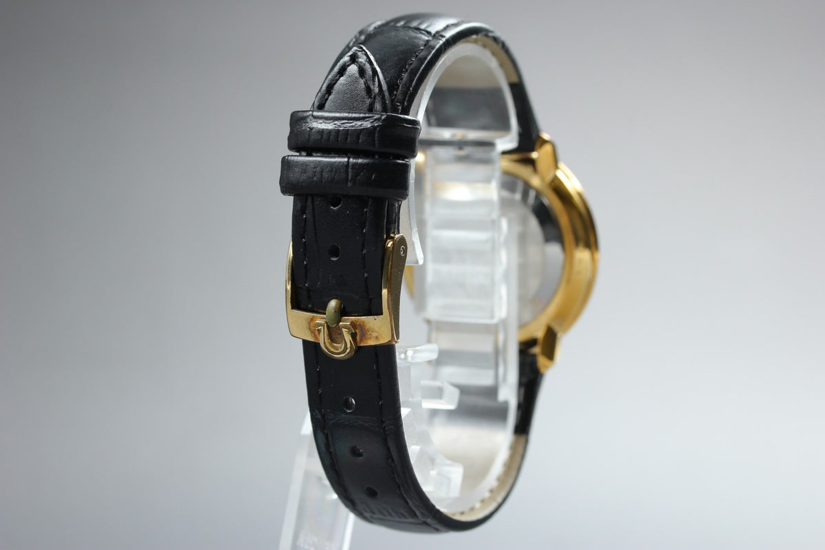 1972 Near MINT OMEGA De Ville 33mm 111.0107 Manual Gold Floral Dial Men Vintage