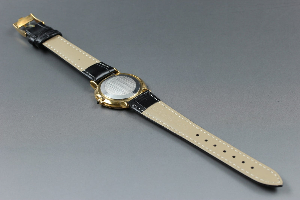 1972 Near MINT OMEGA De Ville 33mm 111.0107 Manual Gold Floral Dial Men Vintage