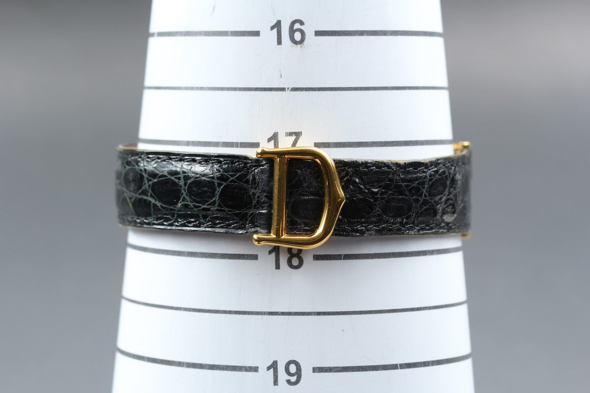 Near MINT Cartier Must de Vendome LM Vermeil 590003 30mm Quartz Black Unisex