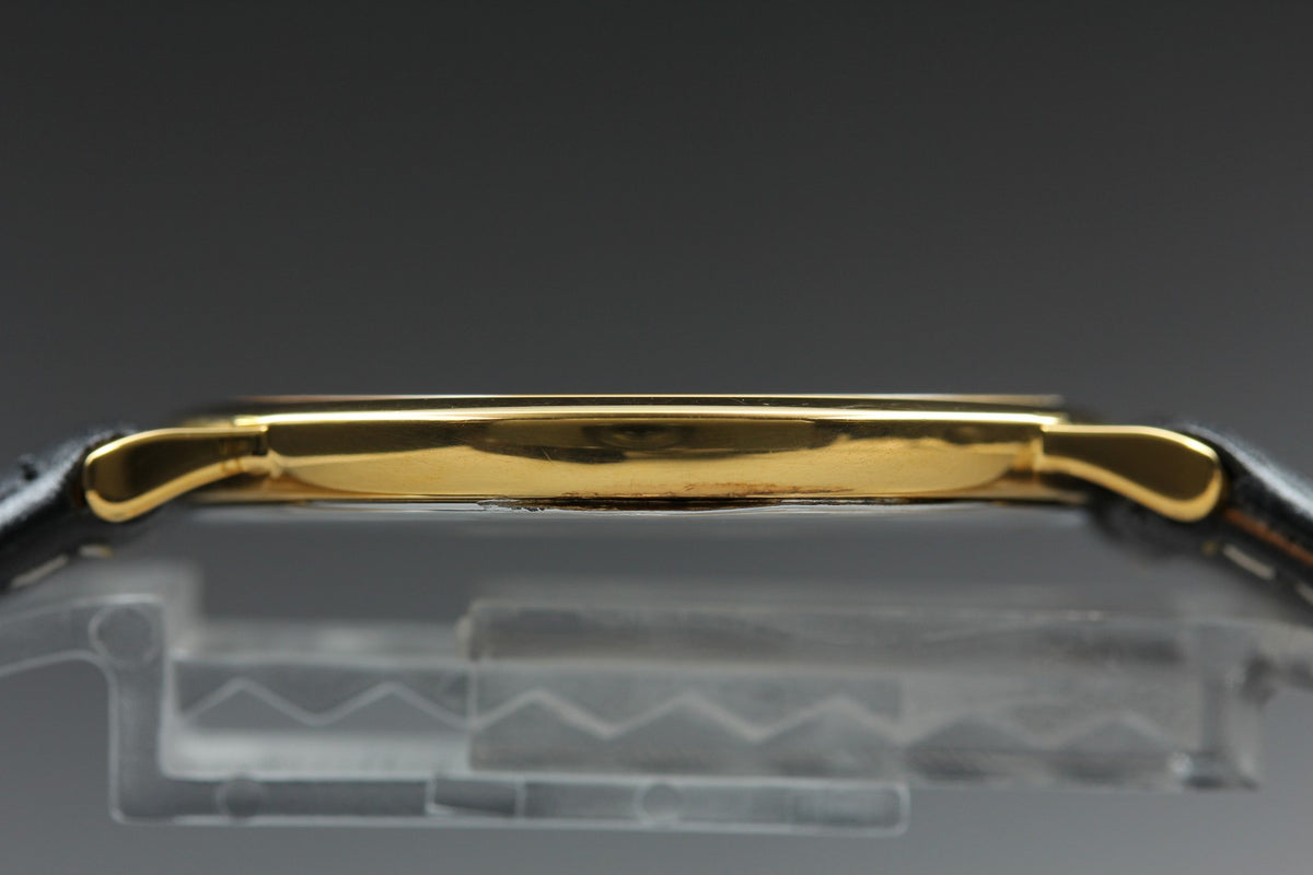1991 Near MINT/Box, Paper OMEGA De Ville 32mm 195.0075.2 Quartz Gold Men Vintage