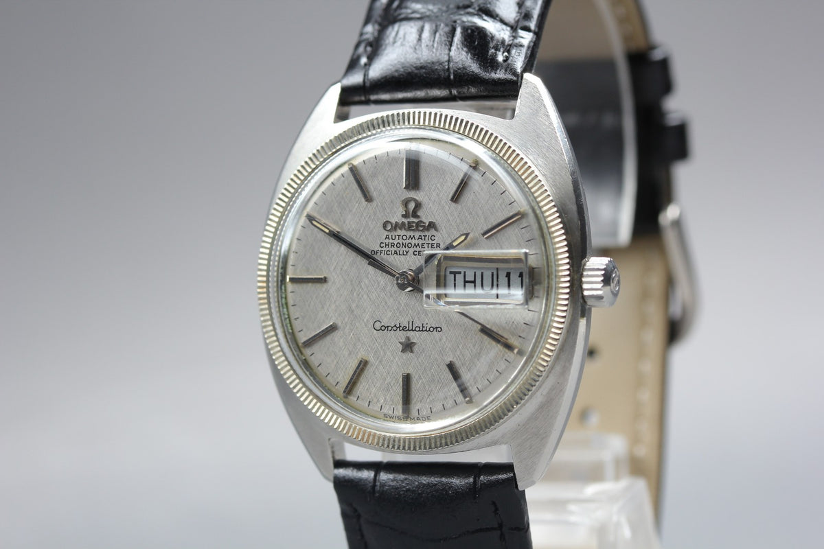 1969 Near MINT OMEGA Constellation 34mm 168.029 Automatic Silver Men's Vintage