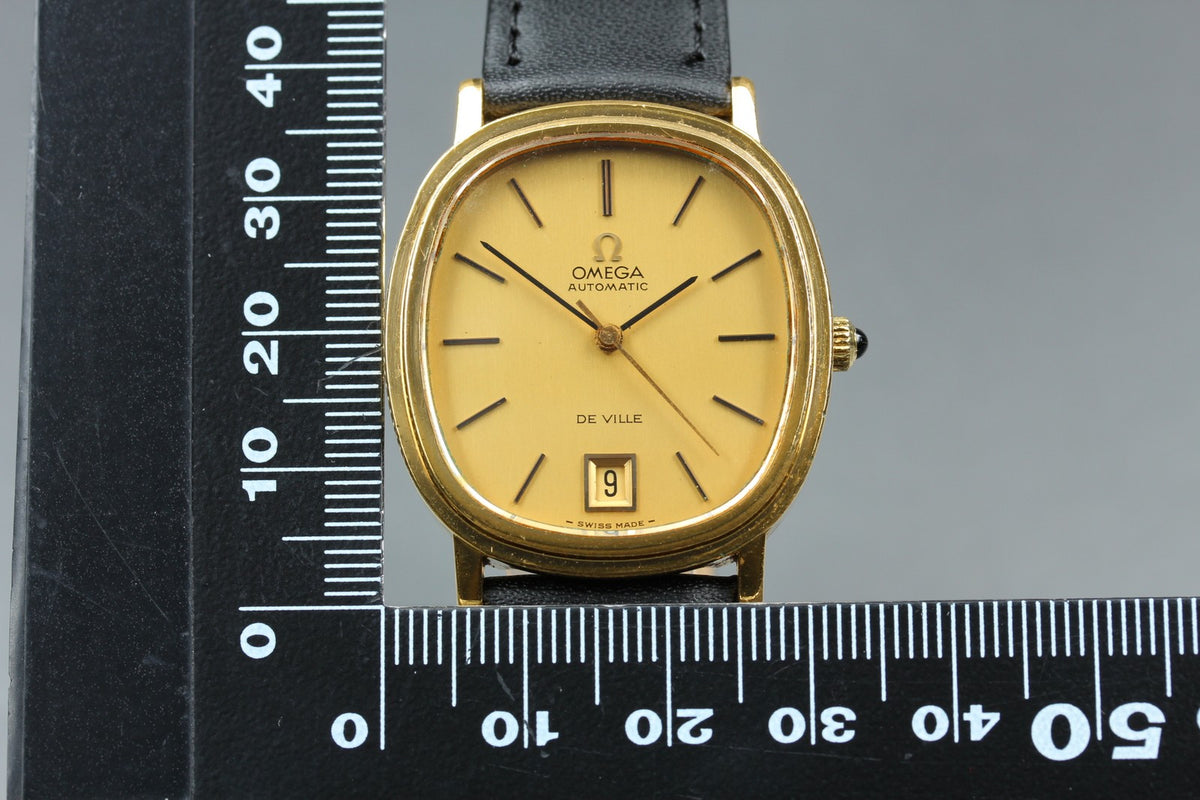 1977 Near MINT OMEGA De Ville 32mm 162.0063 Automatic Gold Dial Men's Vintage