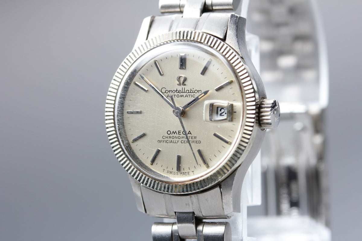 1969 Near MINT OMEGA Constellation 24mm 568.016 Automatic Silver Women's Vintage