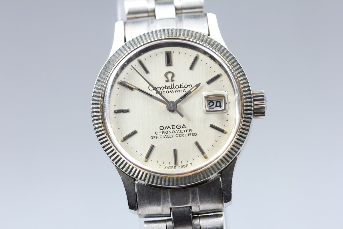 1969 Near MINT OMEGA Constellation 24mm 568.016 Automatic Silver Women's Vintage