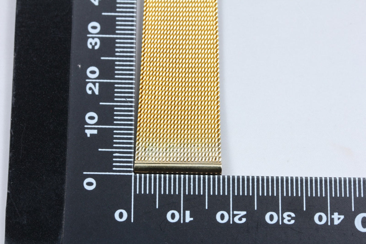 Near MINT OMEGA Milanese/Mesh Band 18mm 2057 Gold Plated Bracelet Men's Vintage