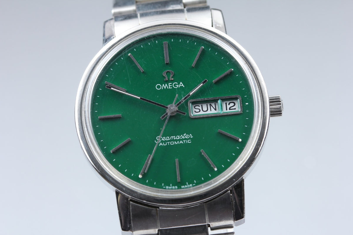 Serviced Near MINT OMEGA Seamaster 34mm 166.0209 Automatic Green Men's Vintage