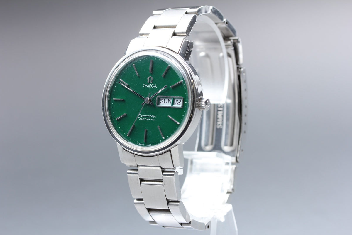 Serviced Near MINT OMEGA Seamaster 34mm 166.0209 Automatic Green Men's Vintage