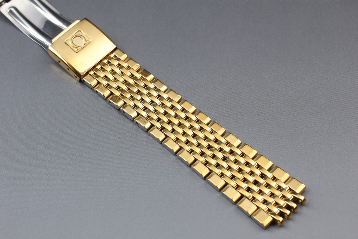 OMEGA Seamaster Bracelet 18mm FF800/1444 Gold Plated Men's Vintage Exc+5