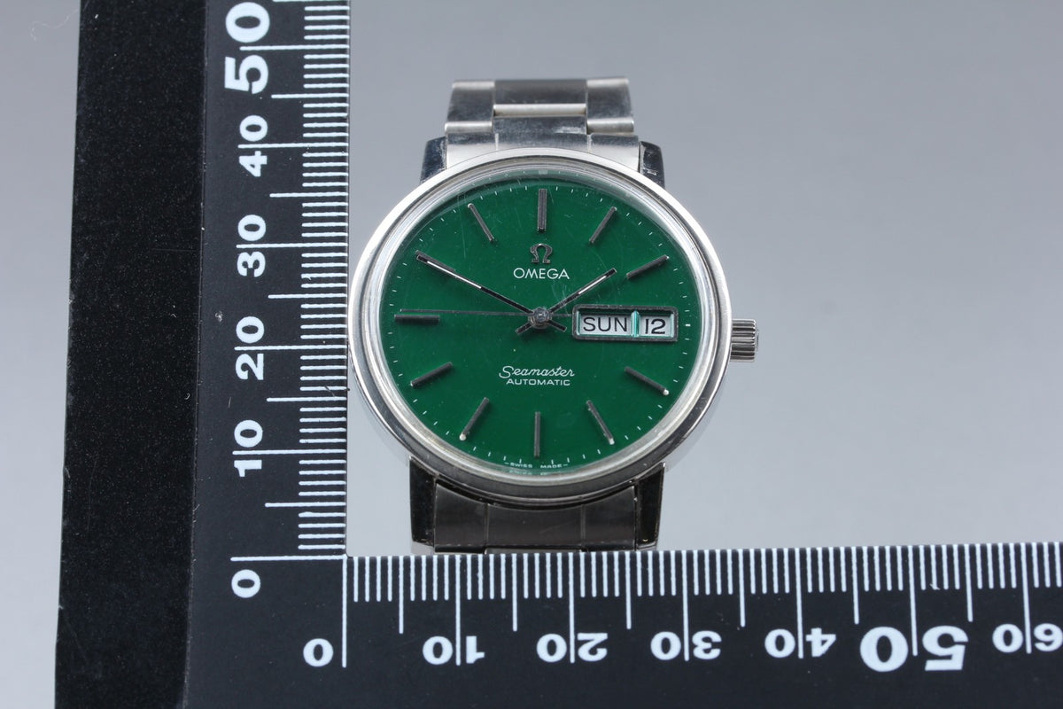 Serviced Near MINT OMEGA Seamaster 34mm 166.0209 Automatic Green Men's Vintage