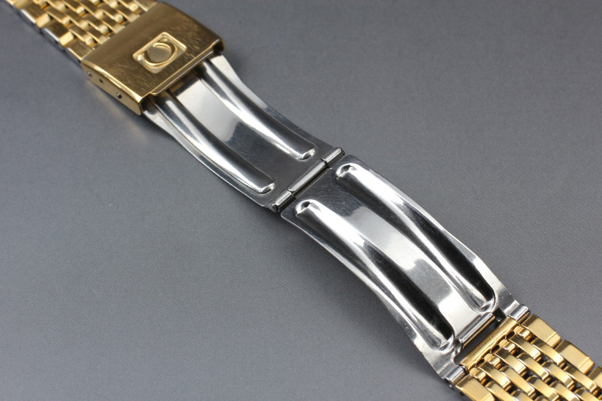 OMEGA Seamaster Bracelet 18mm FF800/1444 Gold Plated Men's Vintage Exc+5