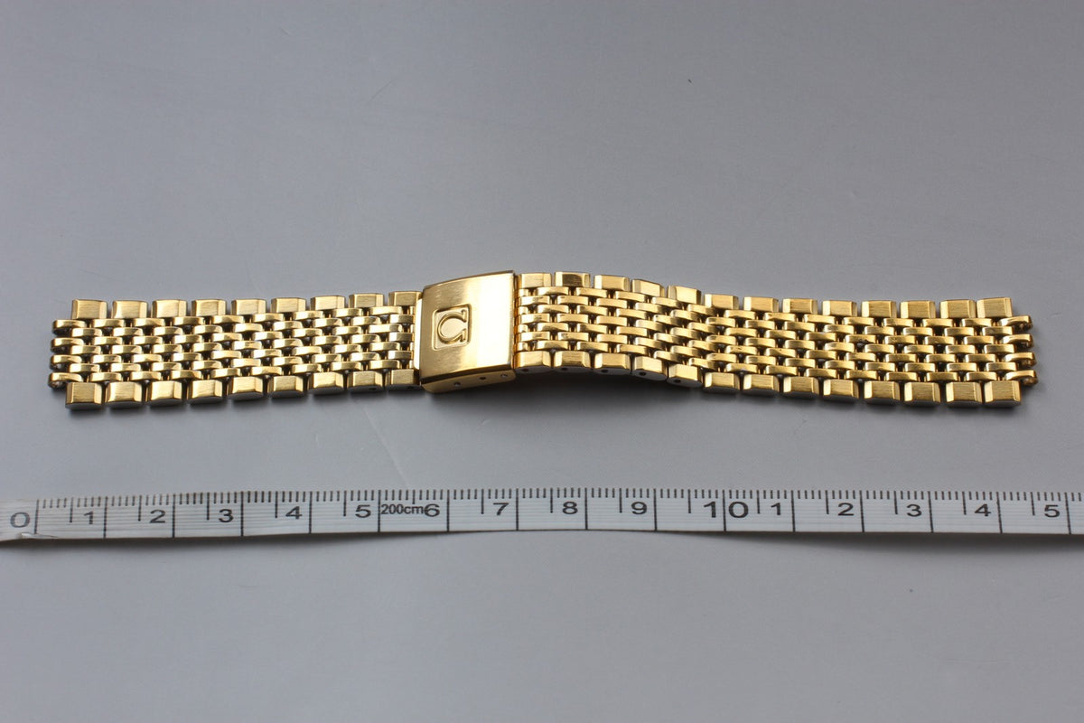 OMEGA Seamaster Bracelet 18mm FF800/1444 Gold Plated Men's Vintage Exc+5