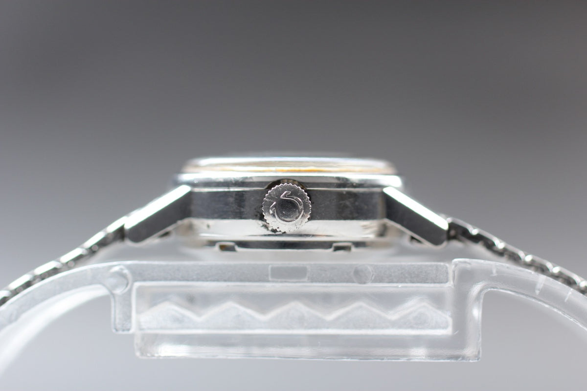 1969 Near MINT OMEGA De Ville 20mm 555.003 Automatic Silver Dial Women's Vintage