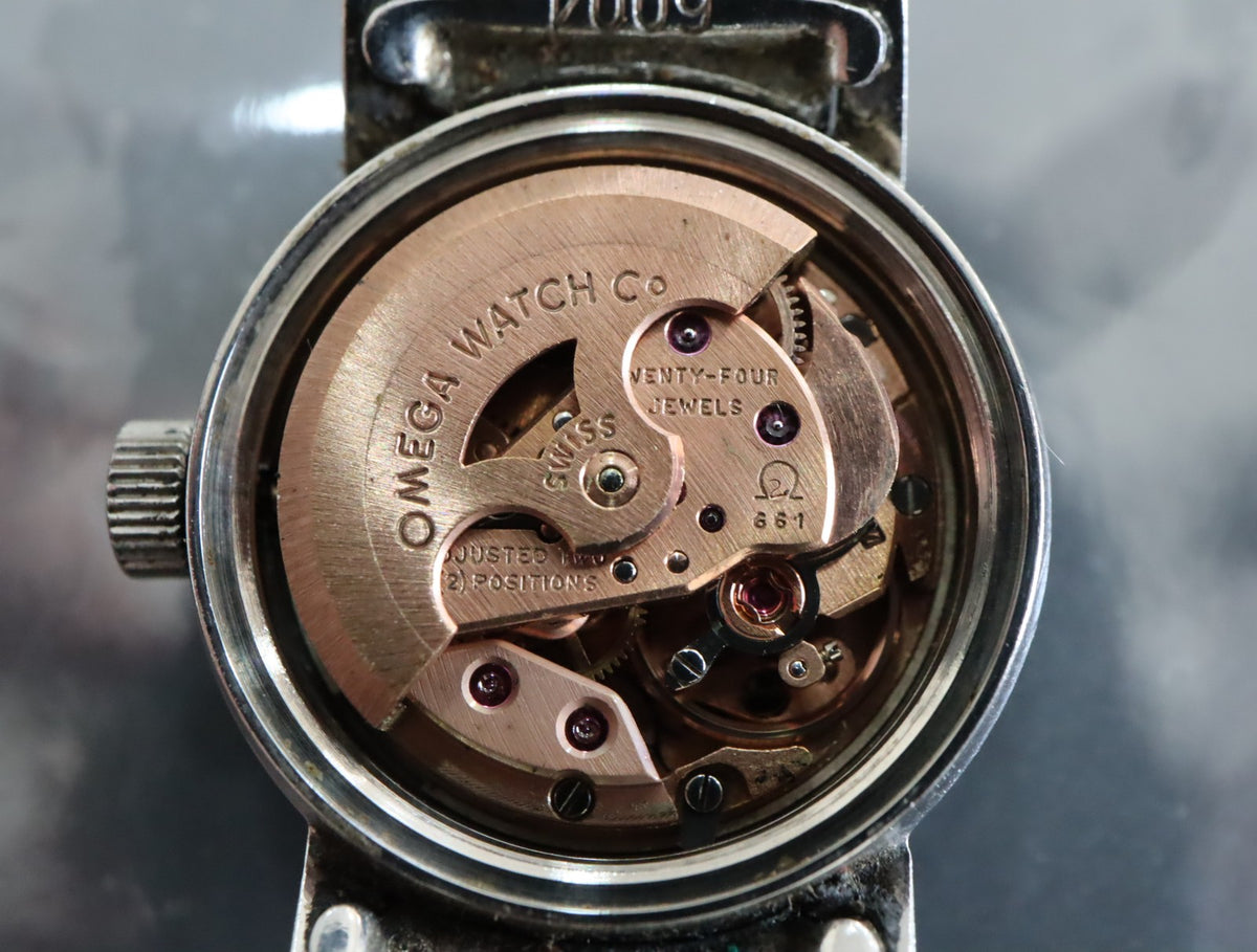1969 Near MINT OMEGA De Ville 20mm 555.003 Automatic Silver Dial Women's Vintage