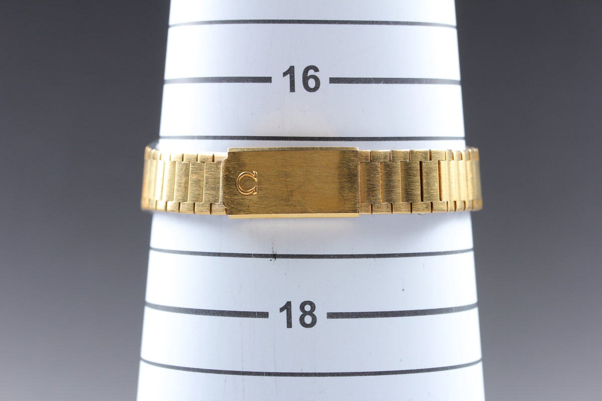 1978 Near MINT OMEGA Seamaster 27mm 596.0012 Quartz Gold Dial Women's Vintage