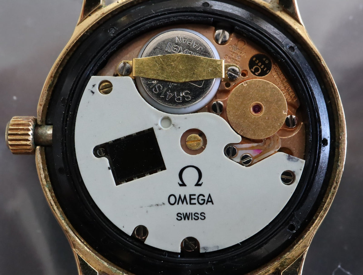 1977 Near MINT/Box, Paper OMEGA De Ville 31mm 191.0072 Quartz Gold Men's Vintage