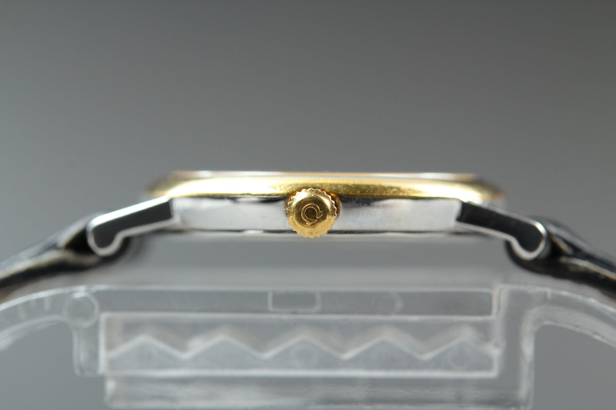 1998 Full Set/Near MINT OMEGA De Ville 23mm 595.1111 Quartz Roman Women Vintage