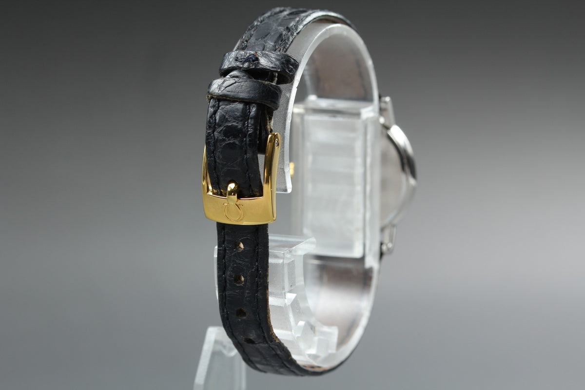 1998 Full Set/Near MINT OMEGA De Ville 23mm 595.1111 Quartz Roman Women Vintage