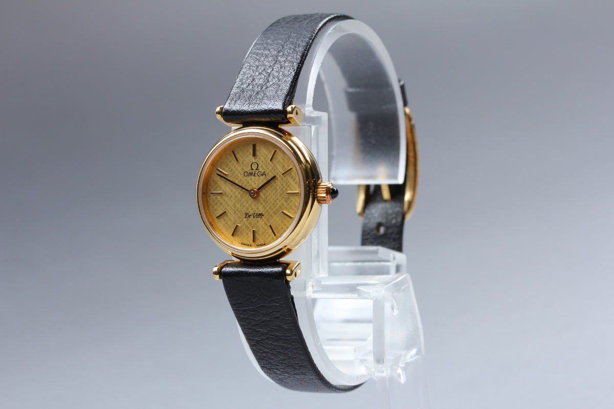 1979 MINT / Box OMEGA De Ville 21mm 511.0565 Manual Gold Dial Women's Vintage