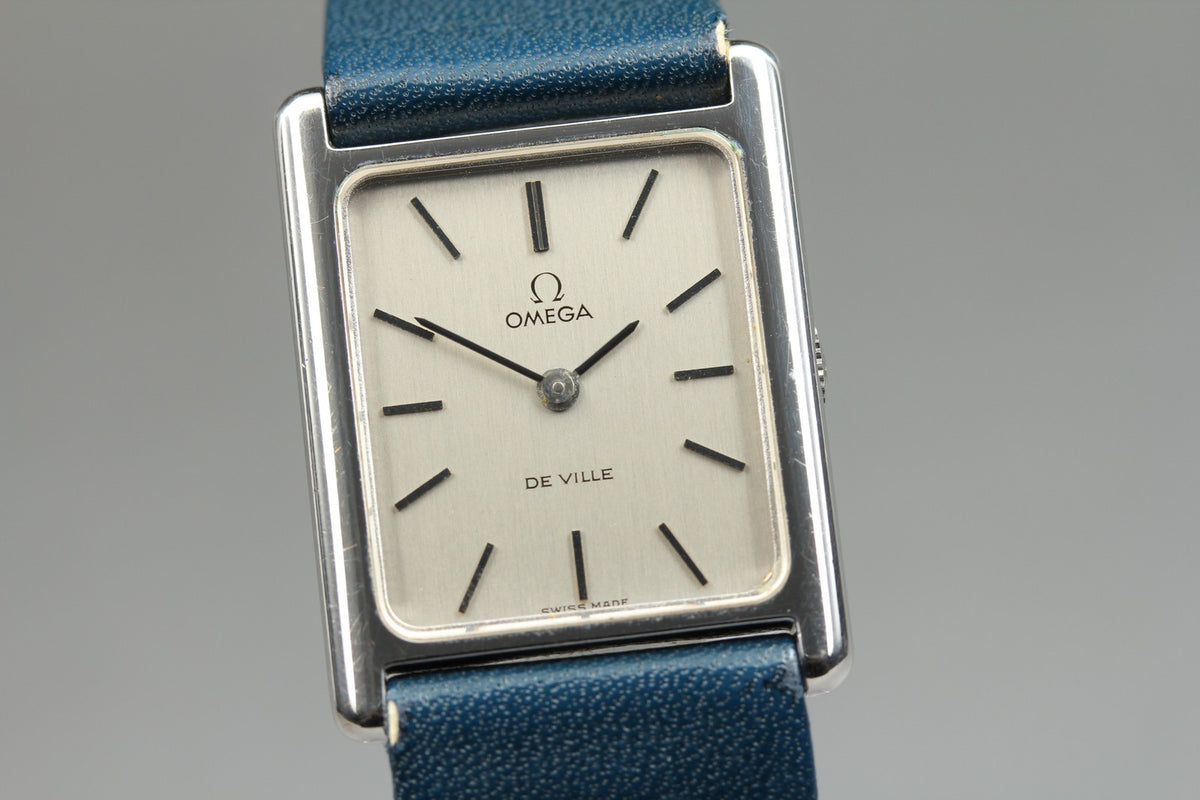 1974 MINT OMEGA De Ville 24mm 511.0404 Manual Silver Dial Tank Unisex Vintage