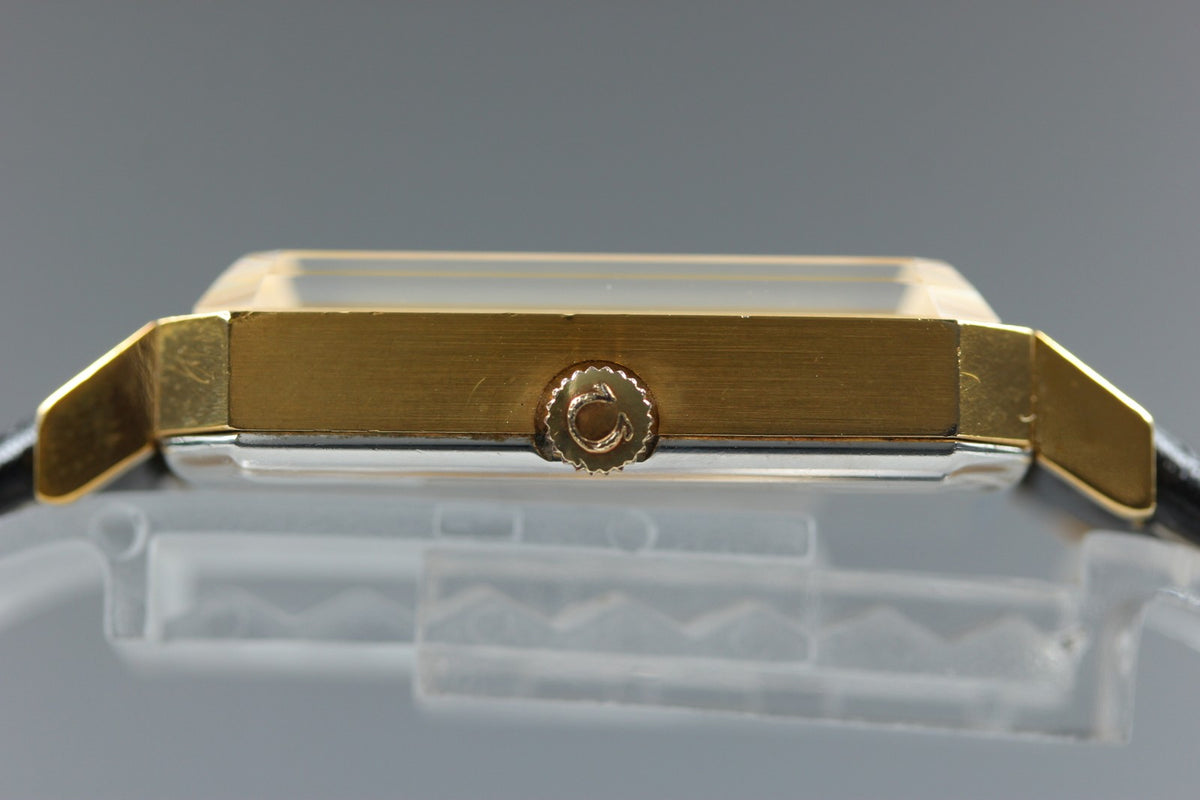 1973 Near MINT OMEGA De Ville 24mm Andrew Grima 511.0378 Manual Gold Dial Unisex