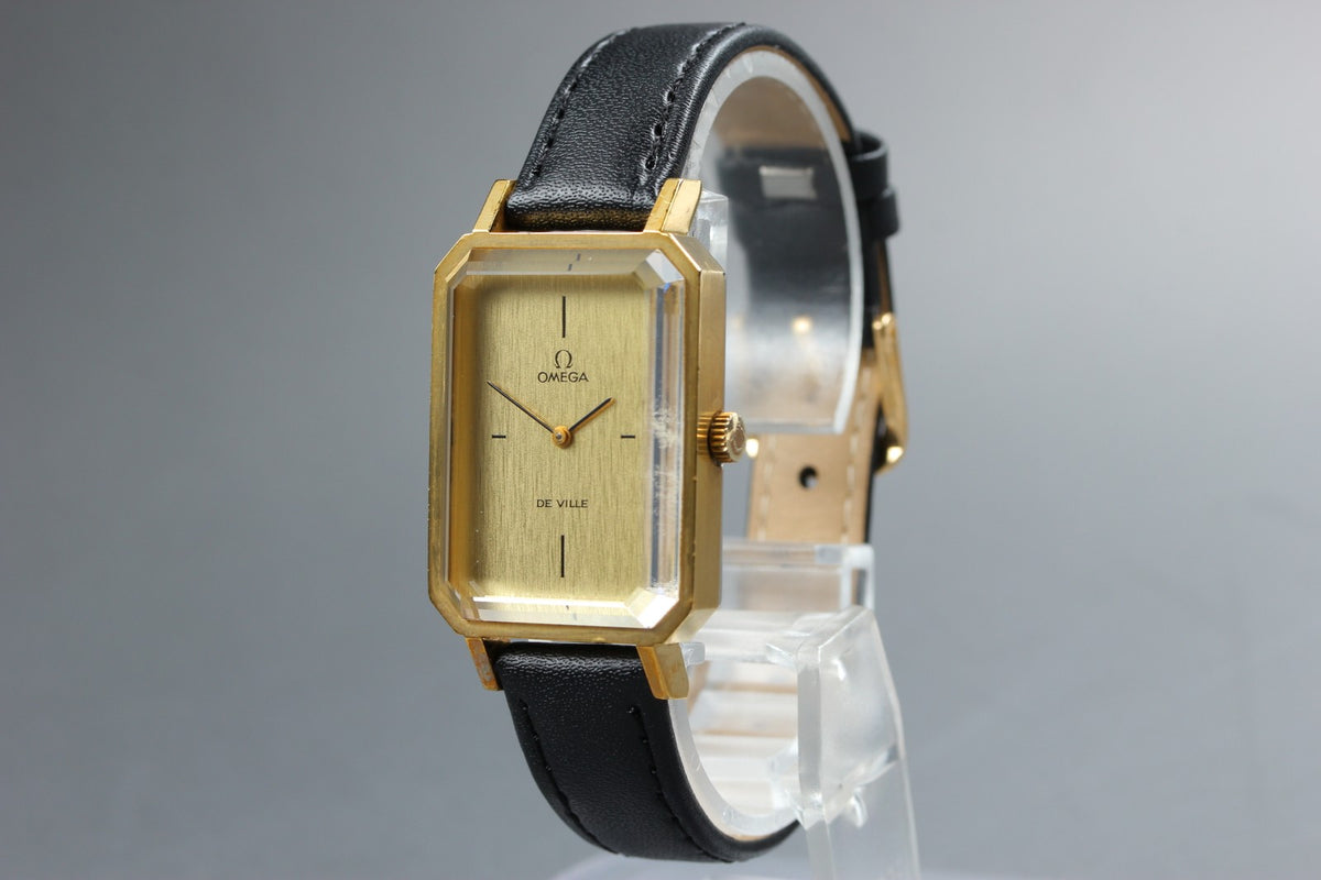 1973 Near MINT OMEGA De Ville 24mm Andrew Grima 511.0378 Manual Gold Dial Unisex