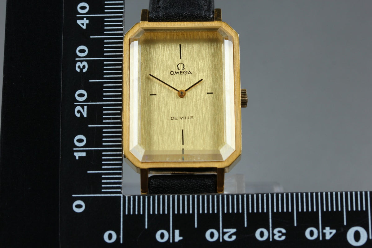 1973 Near MINT OMEGA De Ville 24mm Andrew Grima 511.0378 Manual Gold Dial Unisex