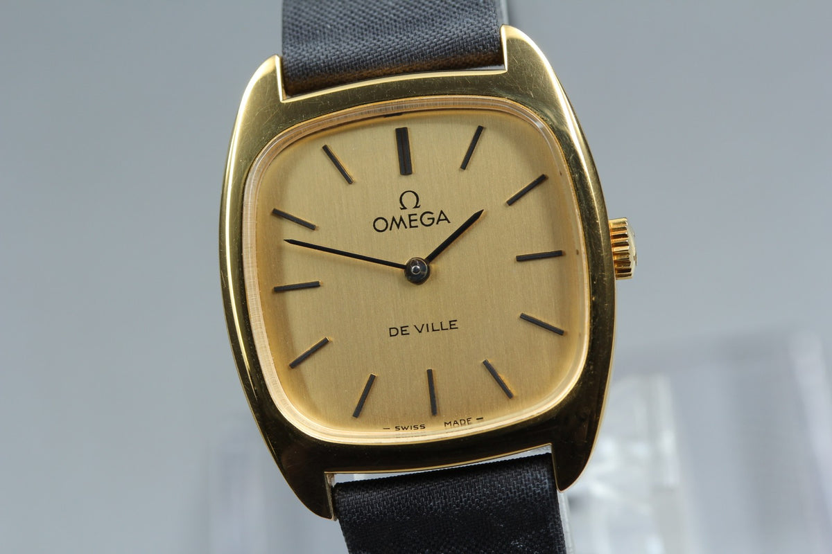 1978 MINT OMEGA De Ville 25mm 511.0531 Manual Gold Dial Women's Watch Vintage