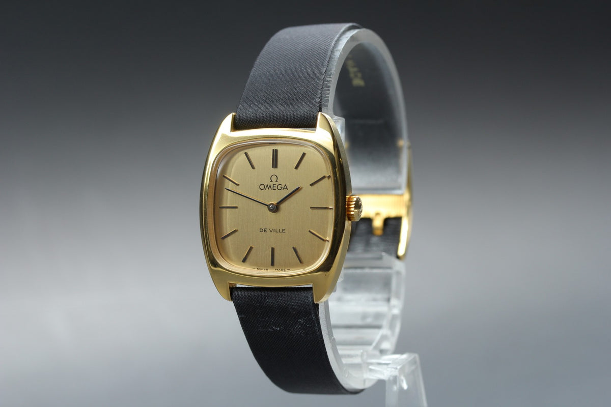 1978 MINT OMEGA De Ville 25mm 511.0531 Manual Gold Dial Women's Watch Vintage