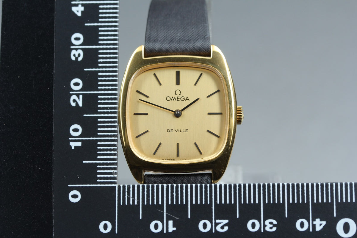 1978 MINT OMEGA De Ville 25mm 511.0531 Manual Gold Dial Women's Watch Vintage