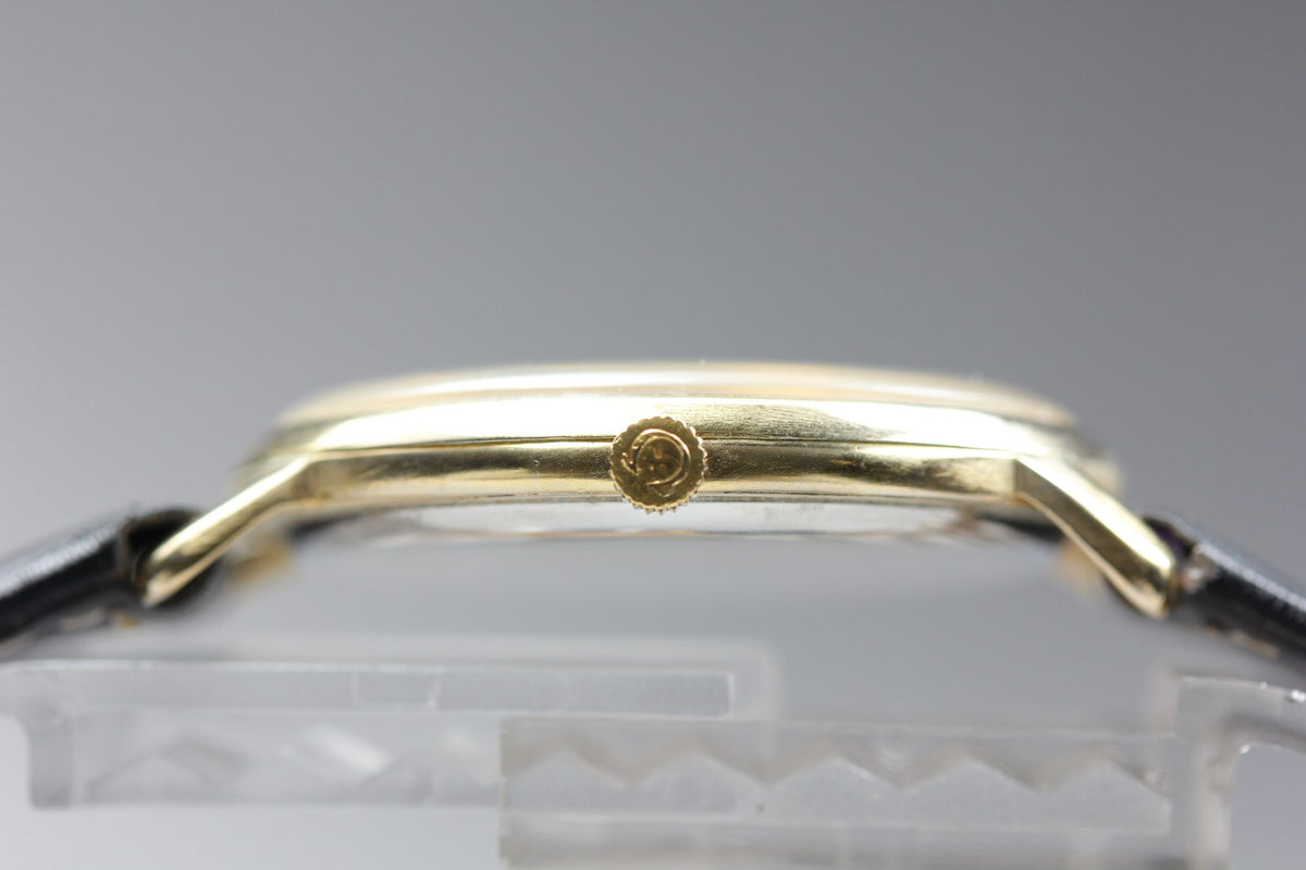Serviced 1972 Near MINT OMEGA Geneve 34mm 111.0108 Manual Gold Marble Dial Men's