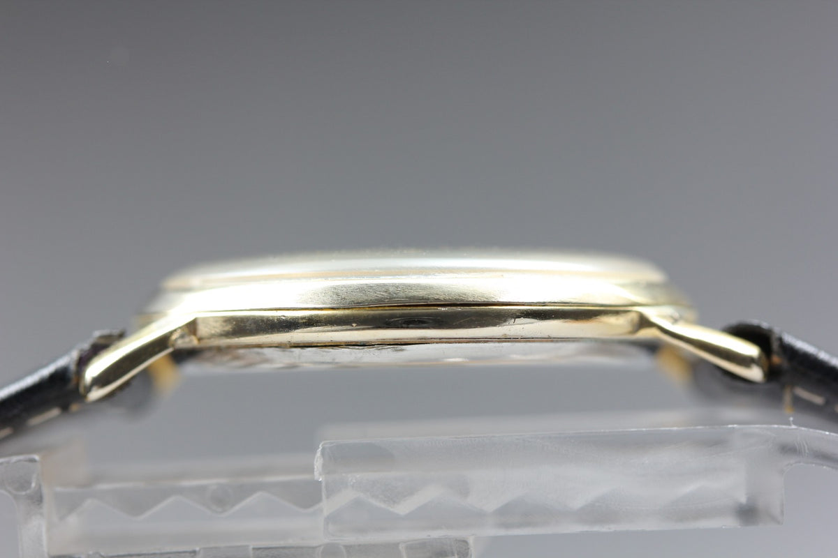 Serviced 1972 Near MINT OMEGA Geneve 34mm 111.0108 Manual Gold Marble Dial Men's