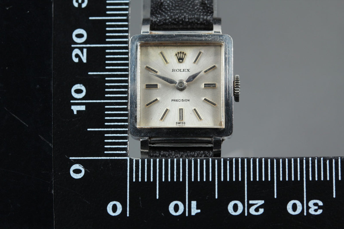1962 Near MINT ROLEX Precision 18mm 3458 Manual Silver Dial Women's Vintage