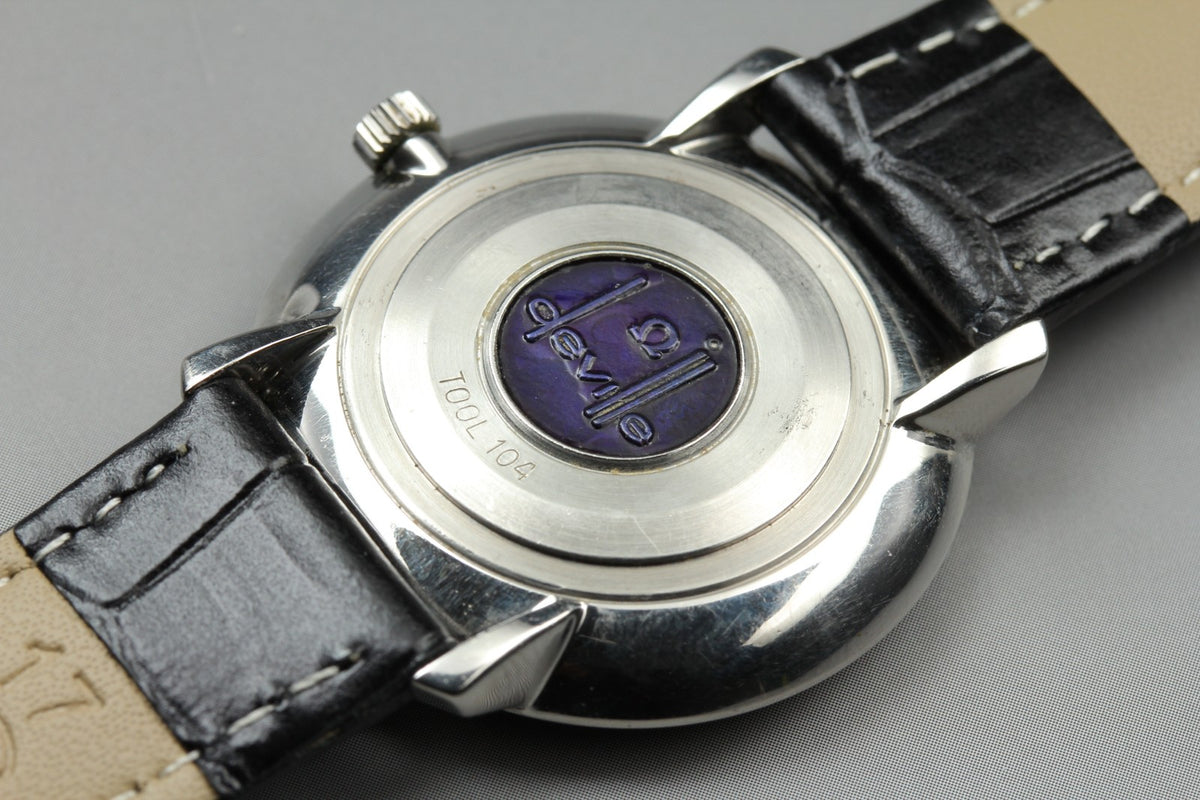1970s Near MINT OMEGA De Ville 33mm TOOL.104 Manual Silver Men's Watch Vintage