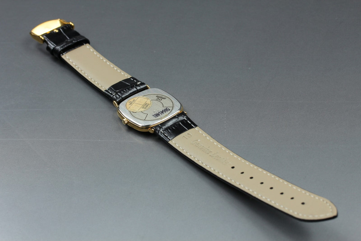 1986 OMEGA De Ville 30mm 195.0077.2 Quartz White Arabic Dial Men's Vintage Exc+5