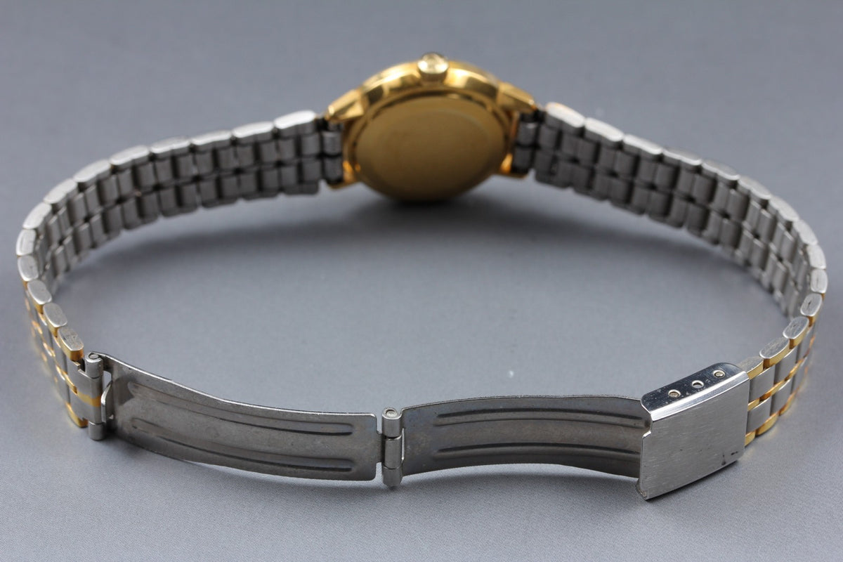 Near MINT OMEGA De Ville 22mm 515.007 Manual Silver Crosshair Dial Women Vintage