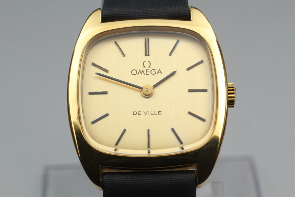 1977 MINT OMEGA De Ville 25mm 511.0531 Manual Gold Dial Women's Watch Vintage