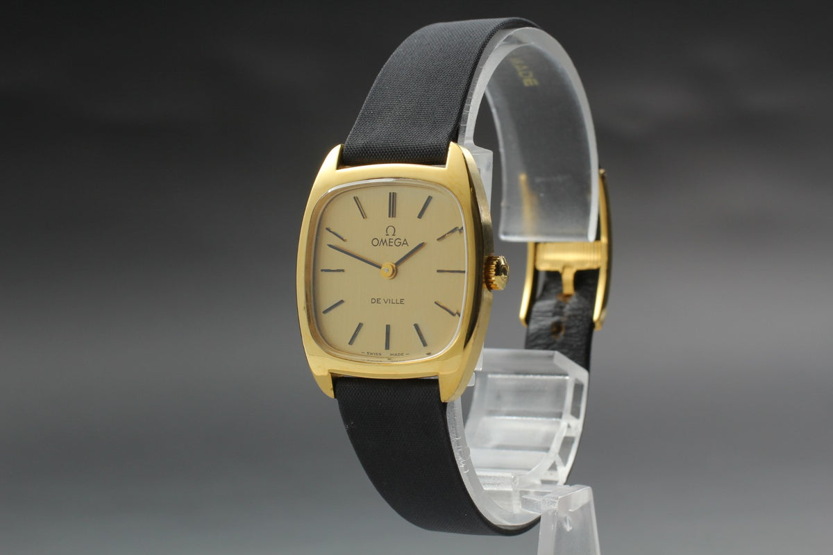 1977 MINT OMEGA De Ville 25mm 511.0531 Manual Gold Dial Women's Watch Vintage