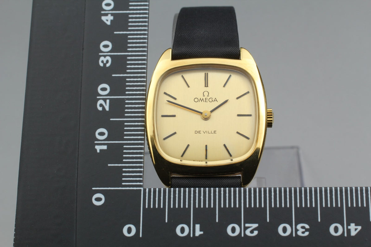 1977 MINT OMEGA De Ville 25mm 511.0531 Manual Gold Dial Women's Watch Vintage